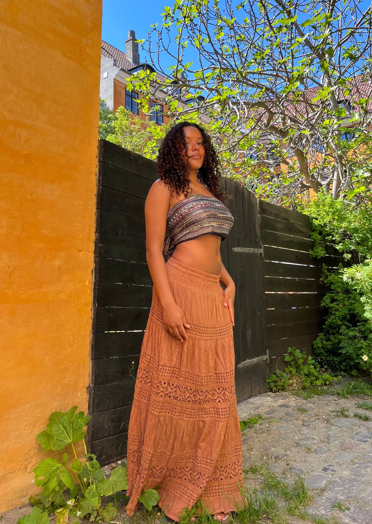 Copper Maxi Skirt