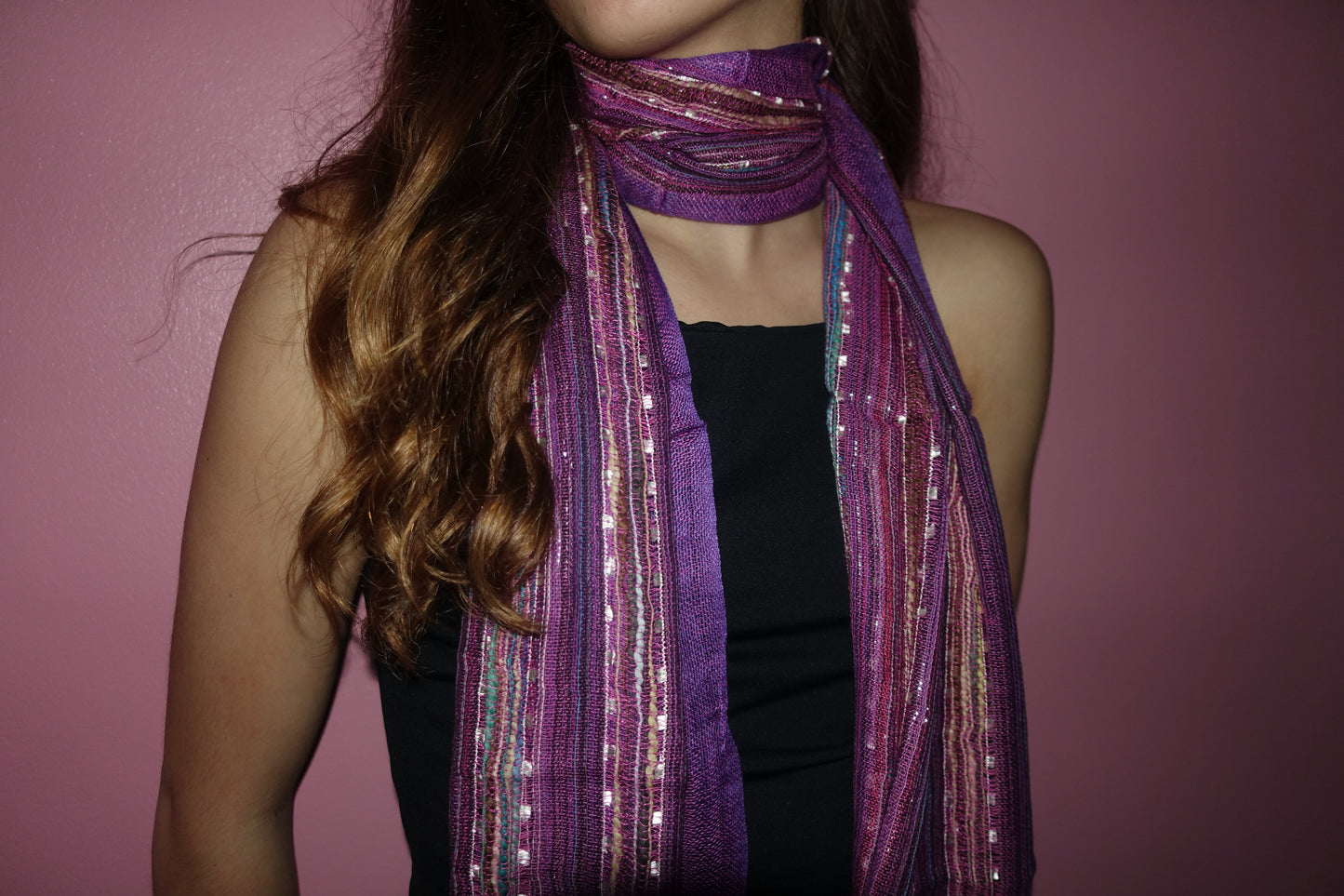 Scarf / Top + Metallic Thread