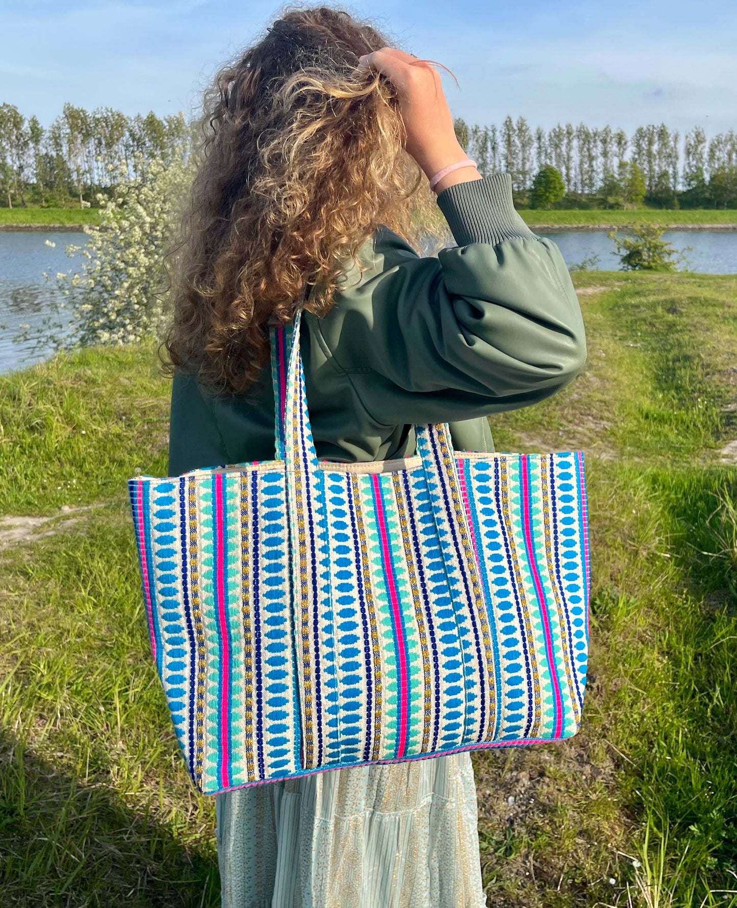 Shopper Tote Bag - Blue