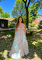 Long Silvia Ibiza Dress (With Gold Foil) - Light Blue