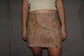 Vintage Sari Beaded Patchwork Bohemian Skirt - Creme Gold (XS-S)