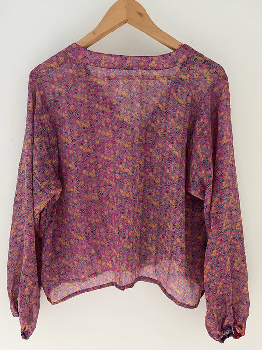 Long Sleeved 100% Silk Shirt