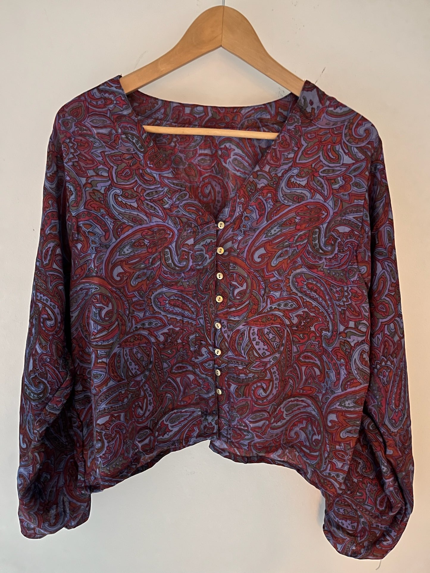 Long Sleeved 100% Silk Shirt