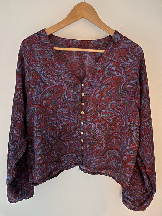 Long Sleeved 100% Silk Shirt