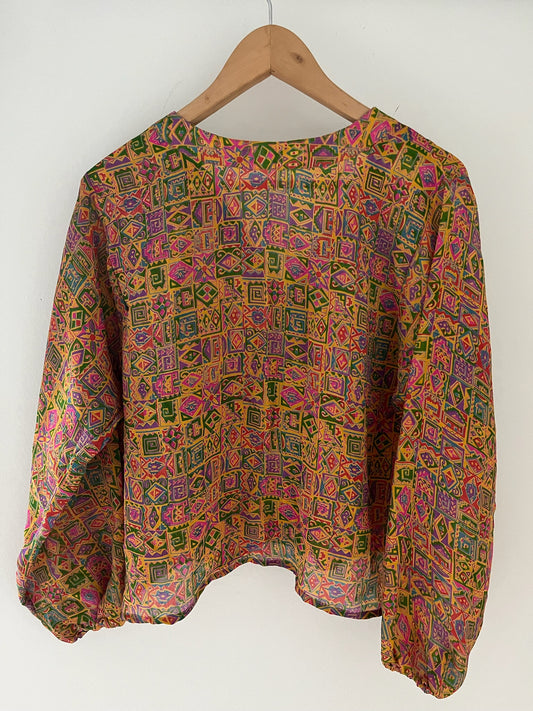 Long Sleeved 100% Silk Shirt