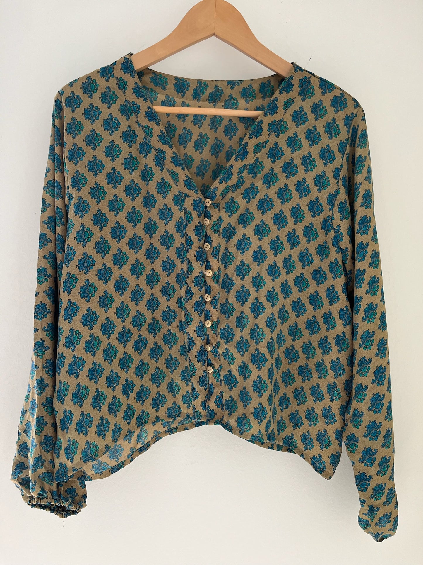 Long Sleeved 100% Silk Shirt