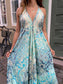 Long Gold Ibiza Dress Midnight - Light Blue