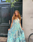 Long Gold Ibiza Dress Midnight - Light Blue