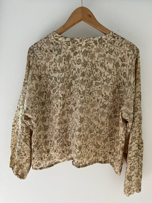 Long Sleeved 100% Silk Shirt