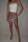 Vintage Sari Beaded Patchwork Bohemian Skirt - Rose (XS-S)