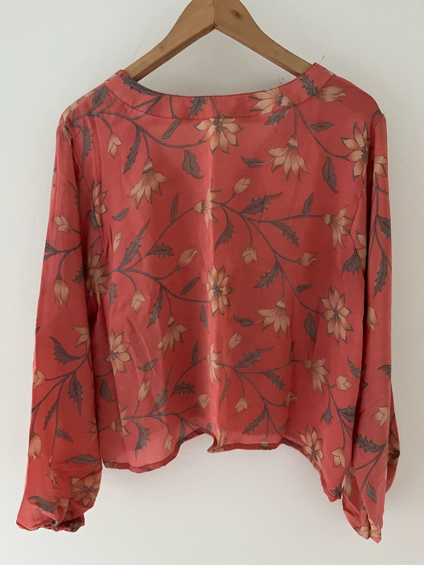 Long Sleeved 100% Silk Shirt