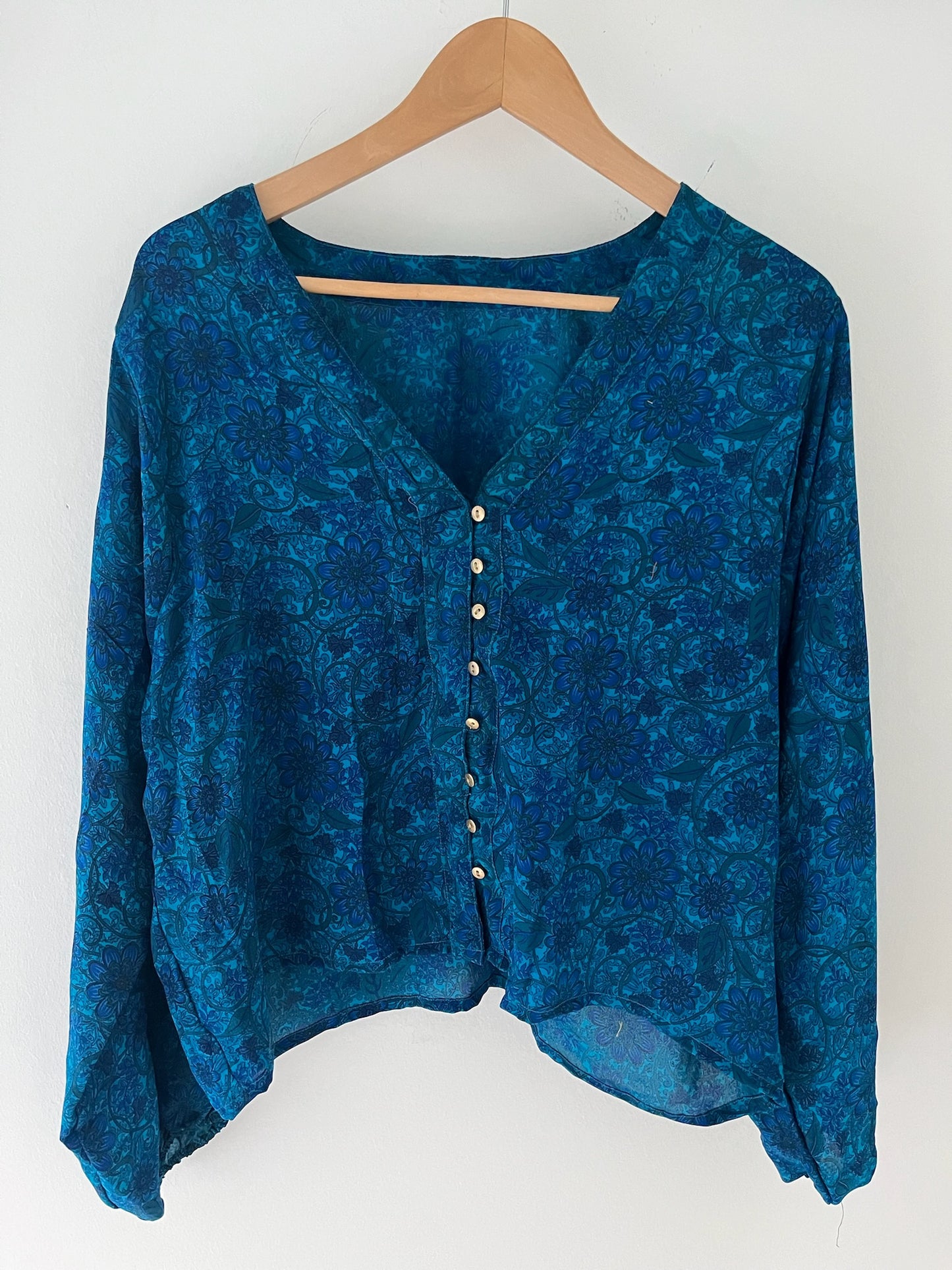 Long Sleeved 100% Silk Shirt