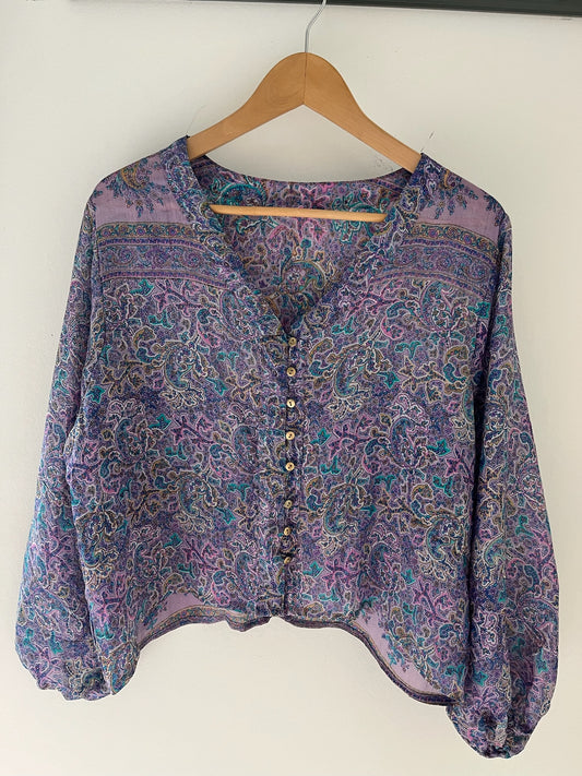 Long Sleeved 100% Silk Shirt