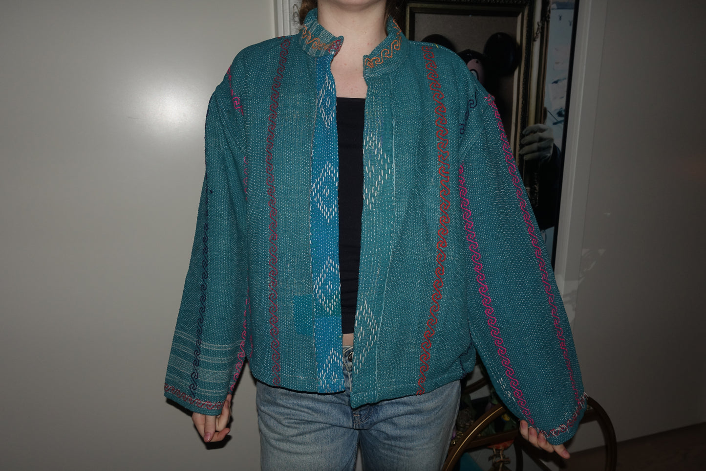 Kantha Quilted Reversible Jacket