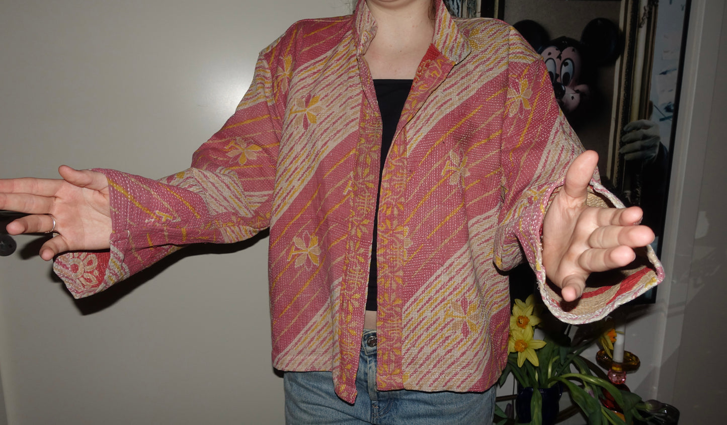 Kantha Quilted Reversible Jacket