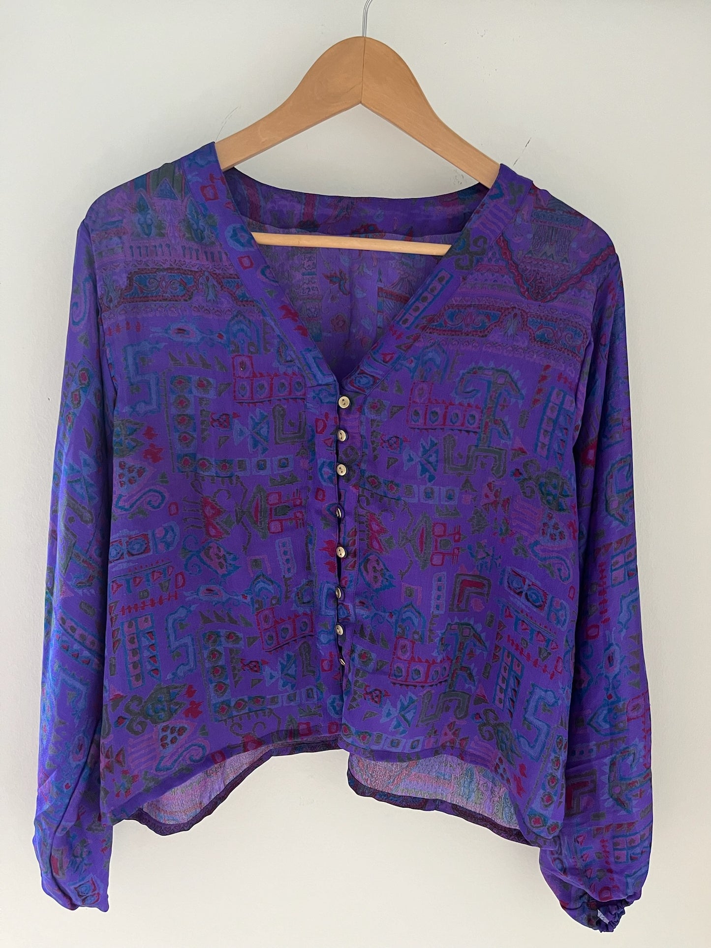 Long Sleeved 100% Silk Shirt