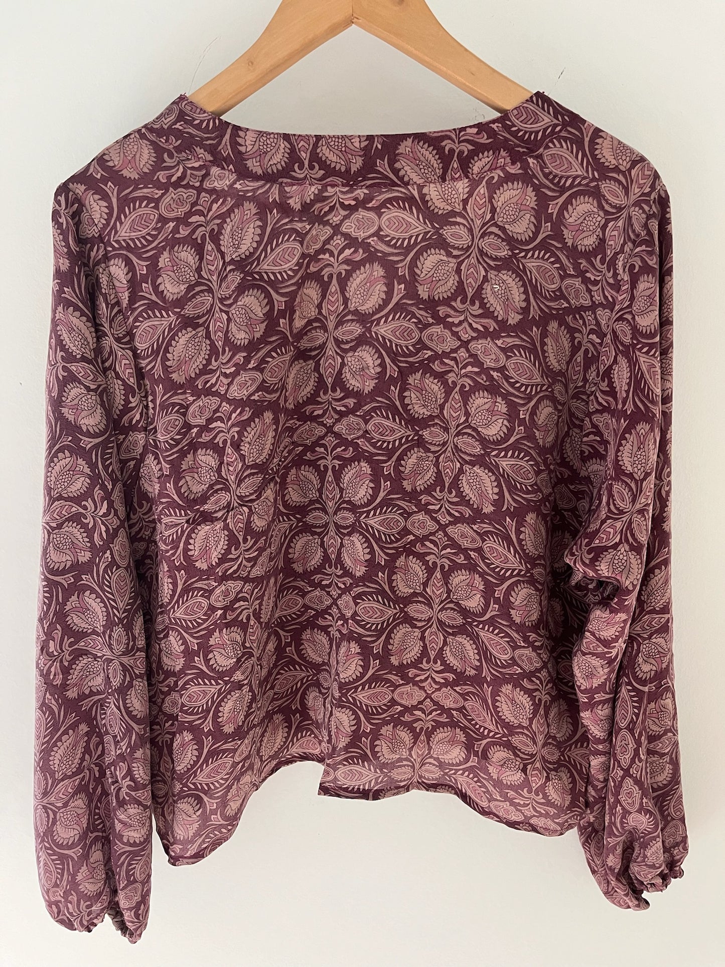 Long Sleeved 100% Silk Shirt