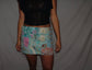 Vintage Sari Beaded Patchwork Bohemian Skirt - Turquoise (M-L)