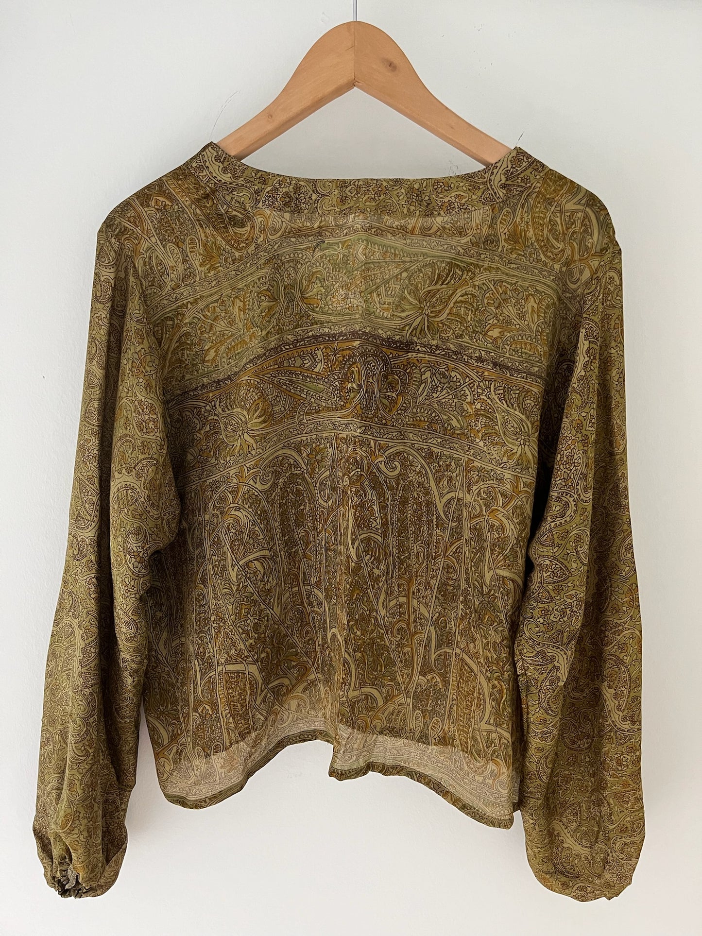 Long Sleeved 100% Silk Shirt