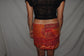 Vintage Sari Beaded Patchwork Bohemian Skirt - Orange (M-L)