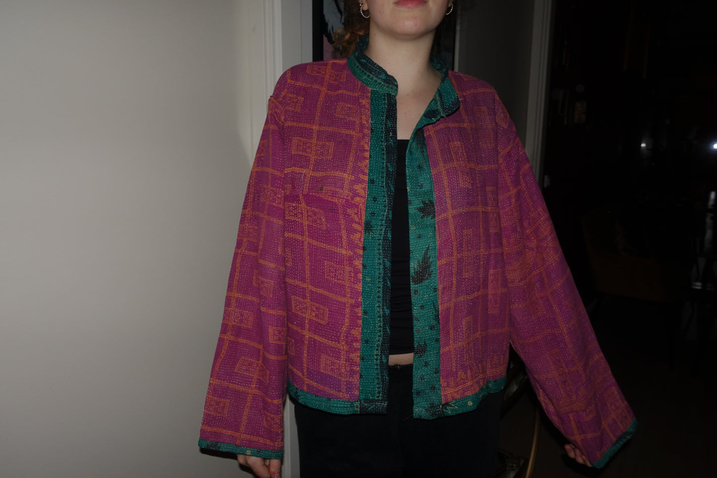 Kantha Quilted Reversible Jacket