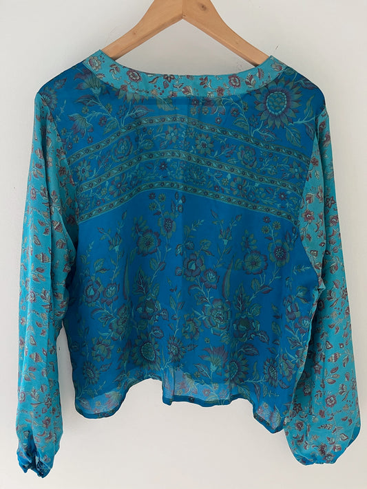 Long Sleeved 100% Silk Shirt