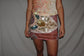 Vintage Sari Beaded Patchwork Bohemian Skirt - Rose (M-L)