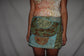 Vintage Sari Beaded Patchwork Bohemian Skirt - Green (M-L)