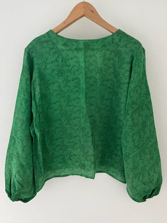 Long Sleeved 100% Silk Shirt