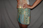 Vintage Sari Beaded Patchwork Bohemian Skirt - Turquoise (M-L)