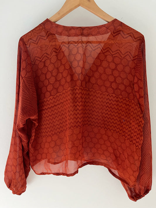 Long Sleeved 100% Silk Shirt