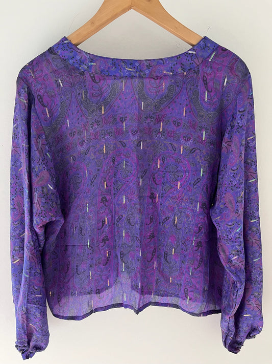 Long Sleeved 100% Silk Shirt