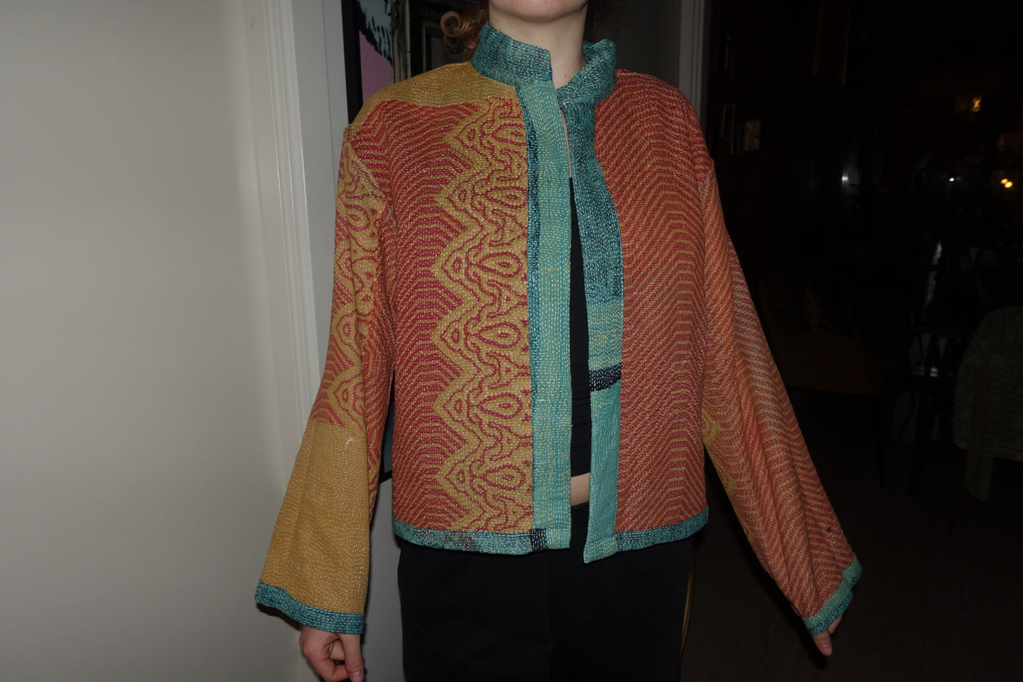 Kantha Quilted Reversible Jacket