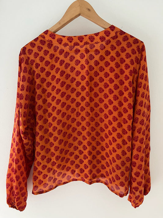 Long Sleeved 100% Silk Top