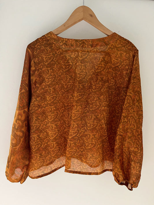 Long Sleeved 100% Silk Shirt