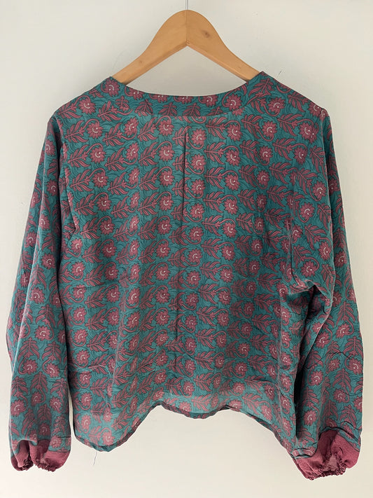 Long Sleeved 100% Silk Shirt