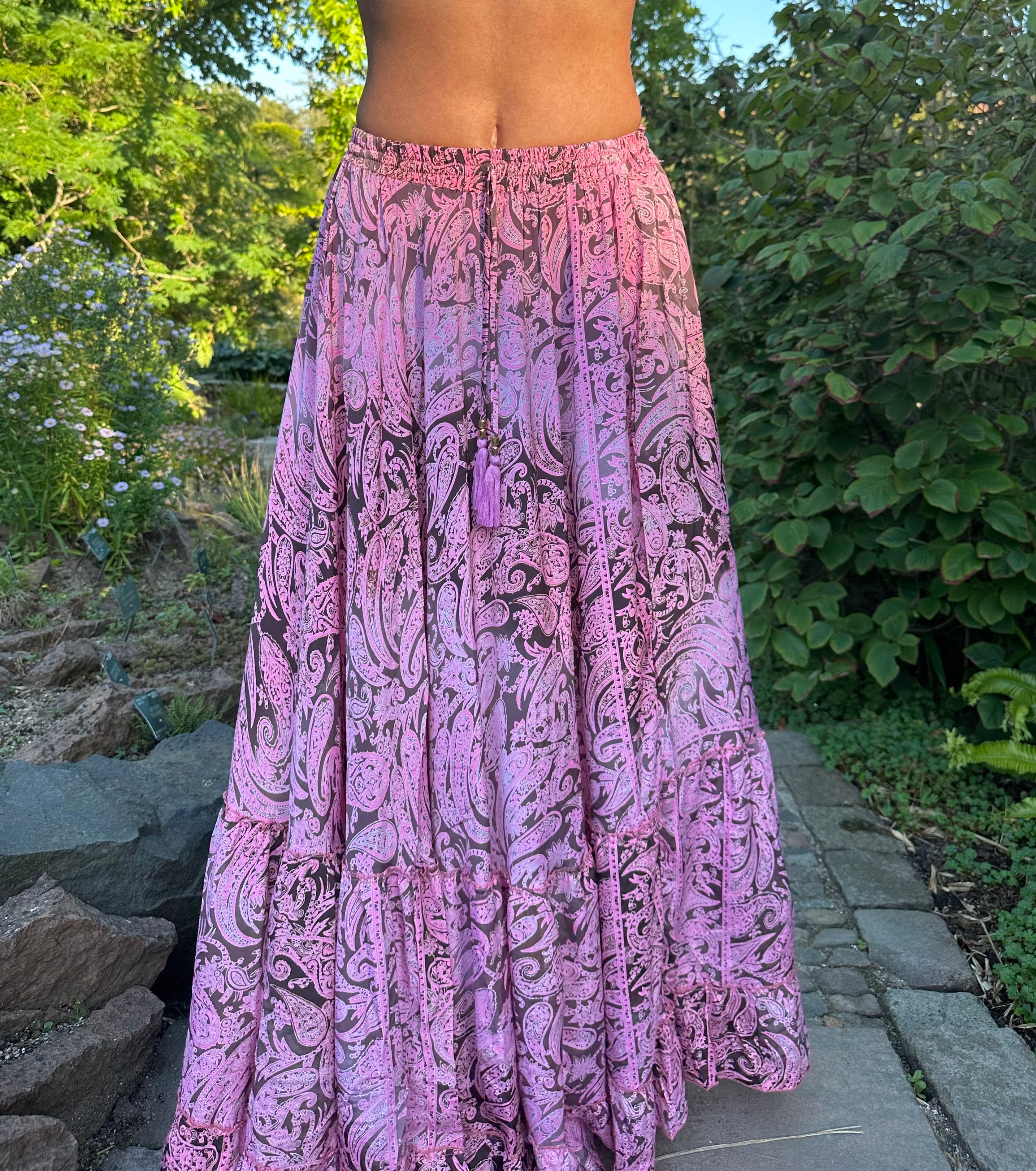 Rosa Maxi Skirt (extra length) - Light Pink