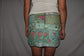 Vintage Sari Beaded Patchwork Bohemian Skirt - Turquoise (M-L)