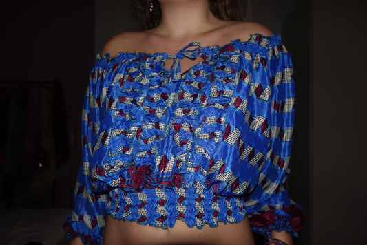 Off-Shoulder 100% Silk Top