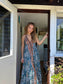 Long Gold Ibiza Dress Hawaii - Blue