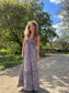 Long Ibiza Dress Lana (with frill) - Purple