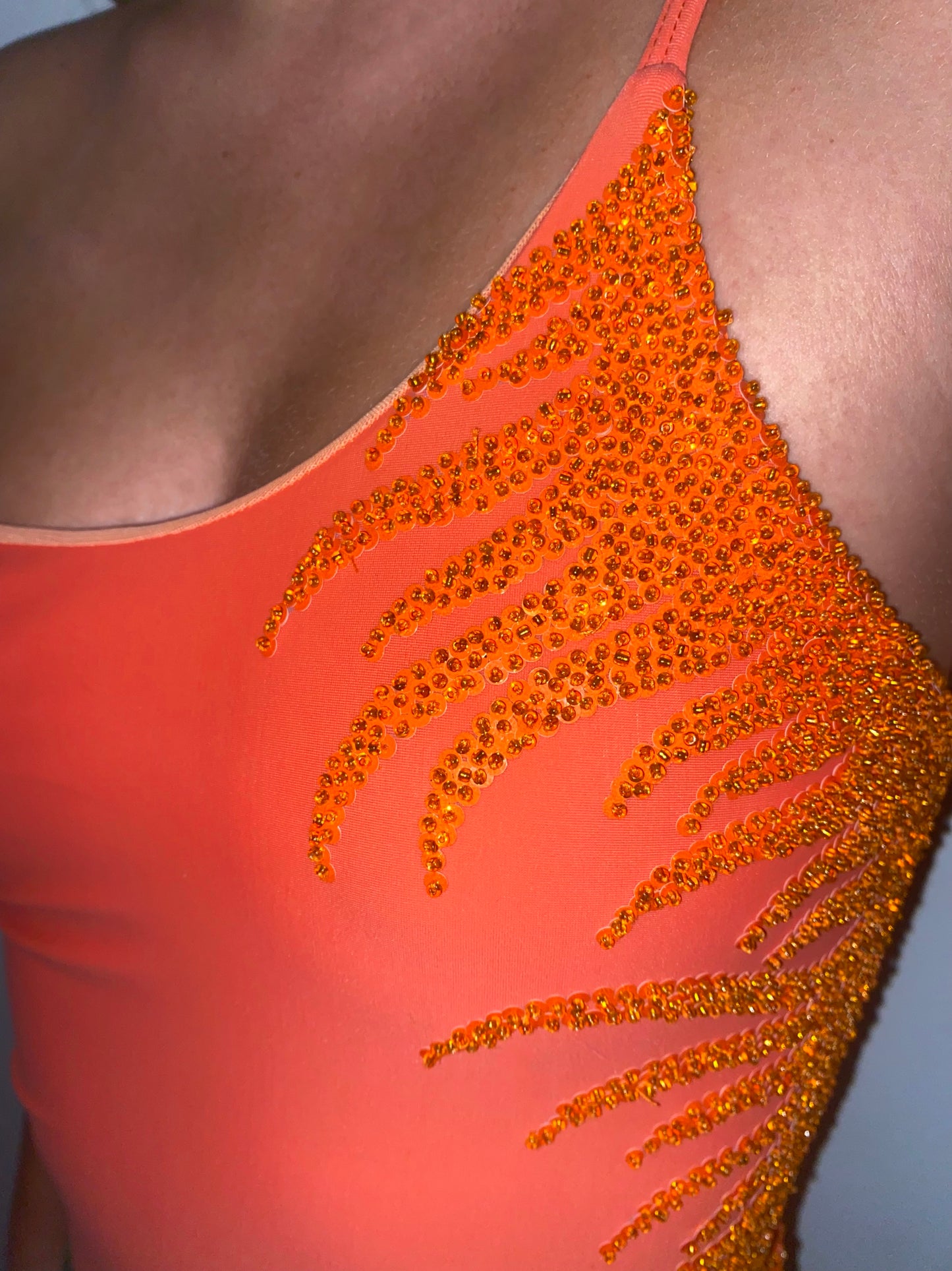 Coral Sequins Swimsuit