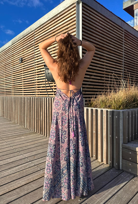 Long Ibiza Dress Lillia - Purple